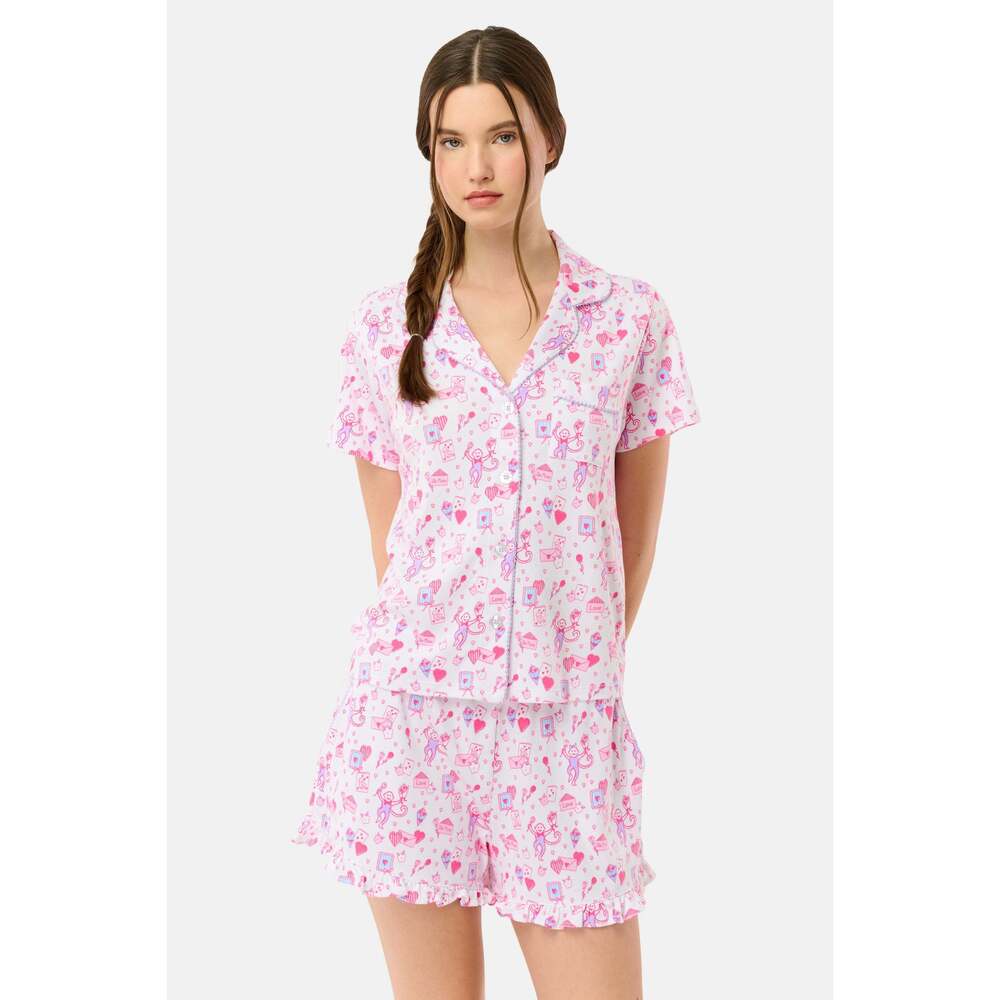 Roller Rabbit Love Letters Wyatt Polo Pajamas Size XSPINK / XS